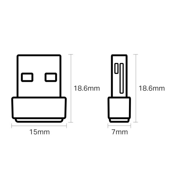 Adaptador Wifi USB TP-Link AC600 Archer T2U Doble Banda 5G y 2.4 GHz - Imagen 3